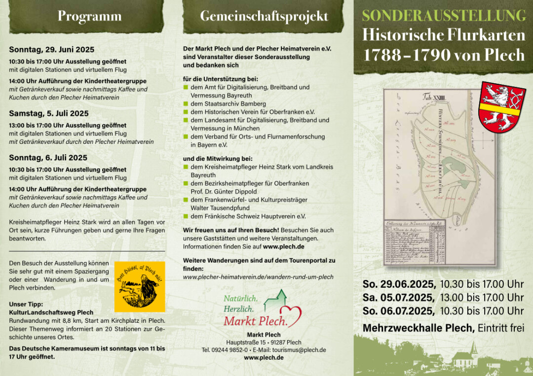 Plecher Flurkarten Sonderausstellung Flyer 1 Plecher Flurkarten Sonderausstellung Flyer 1