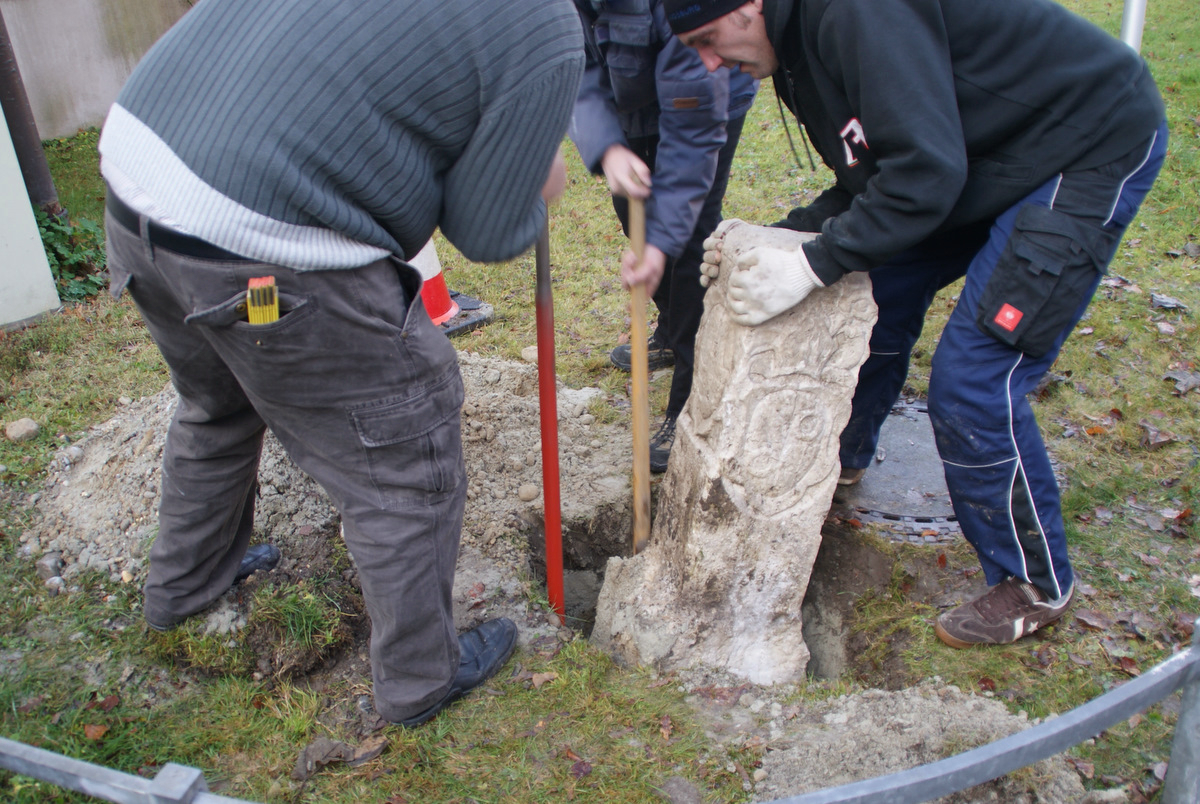 Grenzstein 400 Jahre alter Grenzstein